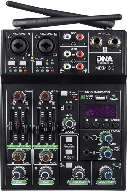 Bezprzewodowy system mikrofonowy DNA MIXMIC 2 z mikserem audio (5908249813908) - obraz 3