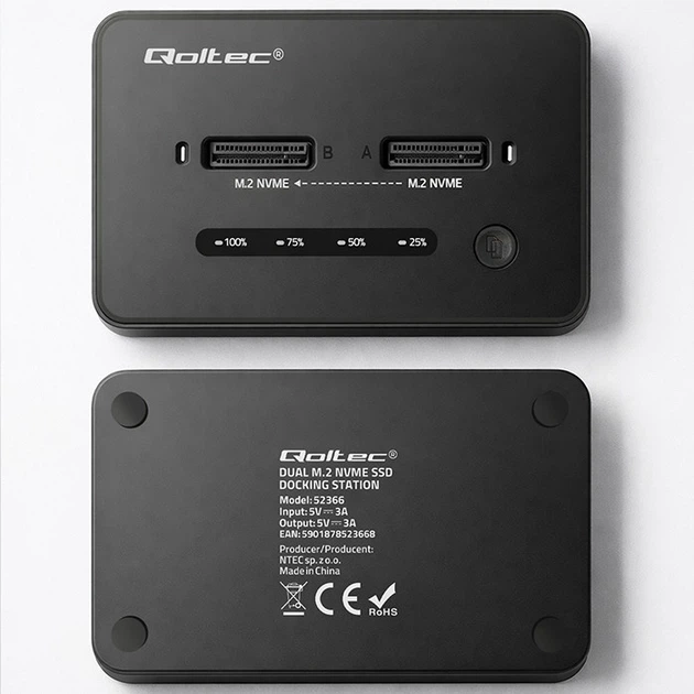 Stacja dokująca Qoltec M.2 NVMe SSD Docking Station (5901878523668) - obraz 2