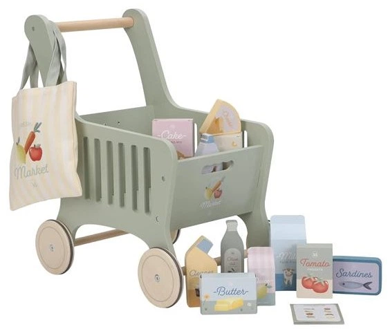 Zestaw do zabawy Little Dutch Wózek na zakupy FSC (LD2509) (8713291225091) - obraz 2
