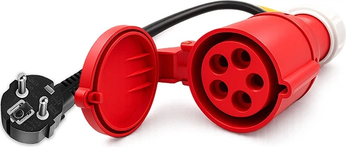 Adapter do samochodu elektrycznego Qoltec Power Adapter | CEE 16A 5P 400V socket to SCHUKO 230V | max 16A | 3.5 kW (5901878527246) - Zdjęcie 3 Adapter do samochodu elektrycznego Qoltec Power Adapter | CEE 16A 5P 400V socket to SCHUKO 230V | max 16A | 3.5 kW (5901878527246) - obraz 3