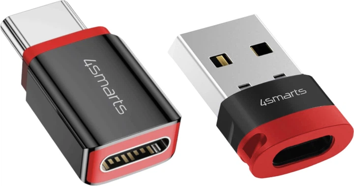 Адаптер 4smarts Data Blocker USB-C -USB-A/USB-C 2 шт. Black (4252011912384) - Фото 1 Адаптер 4smarts Data Blocker USB-C -USB-A/USB-C 2 шт. Black (4252011912384) - зображення 1