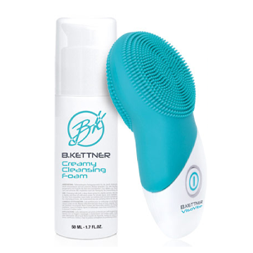 Силиконовая щетка для лица Methode Brigitte Kettner VisoVibe (Aqua Blue): Профессиональный очищающий массажер - изображение 4