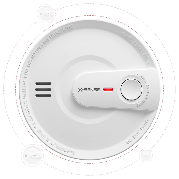 Бездротовий детектор диму X-Sense SD2K, пожежний сповіщувач з автономністю 10 років, сертифікат EN 14604 - зображення 3