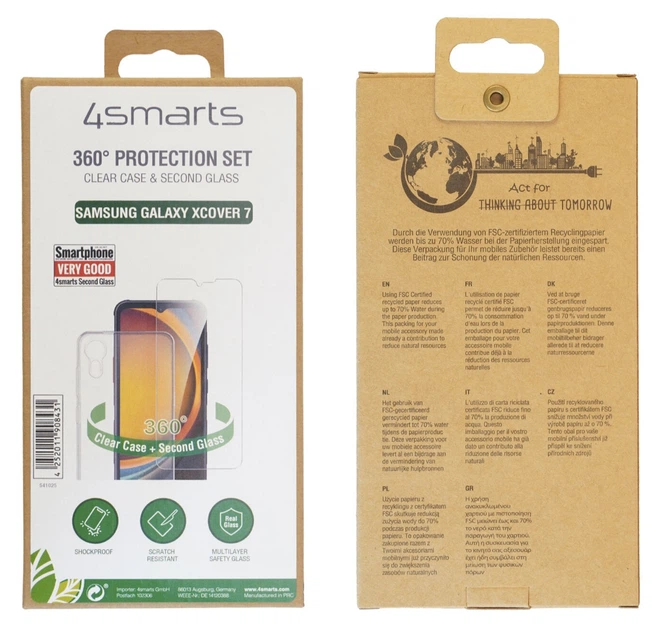 Zestaw ochrony 4smarts 360° Protection Set do Samsung Galaxy Xcover 7 Transparent (4252011908431) - obraz 2