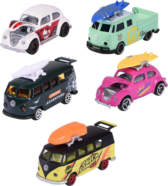 Zestaw samochodów Majorette Volkswagen 5 szt 5699814 (3467452077658) - obraz 2