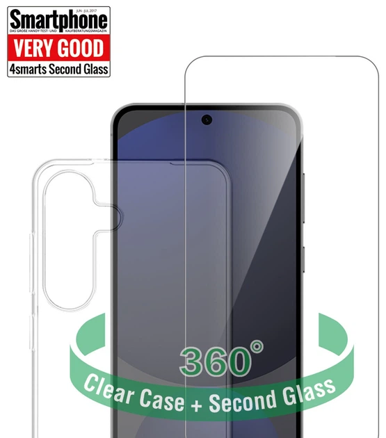 Zestaw ochrony 4smarts 360° Protection Set do Samsung Galaxy S25 FE Transparent (4252011912926) - obraz 2