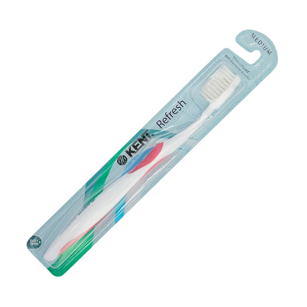 Зубна щітка Kent Silver Infused Refresh Medium (Червона) - Фото 4 Зубна щітка Kent Silver Infused Refresh Medium (Червона) - зображення 4