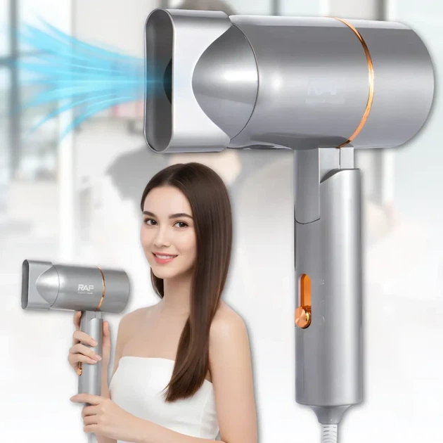 Складной фен для волос с двумя температурными режимами RAF R.4556G 800W - изображение 2