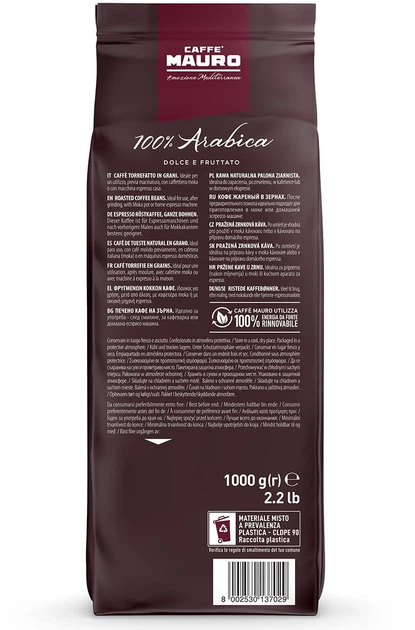 Кофе в зернах Mauro Caffe Centopercento 100% Arabica 1 кг (8002530164629) - изображение 2