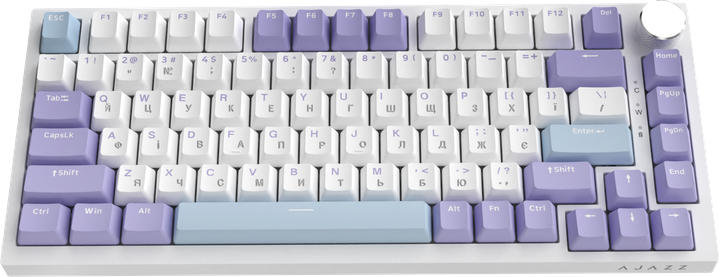 Дротова механічна клавіатура Ajazz AK820 Sea Salt Switch White (AK820-SS-PWB) - изображение 2