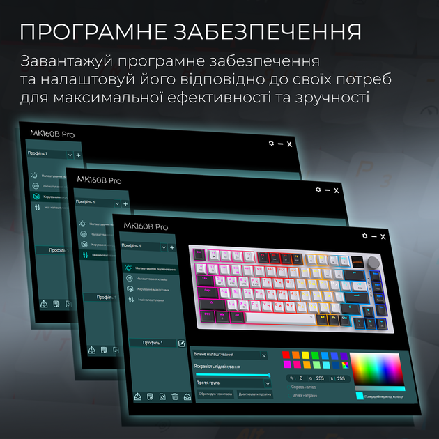 Клавиатура беспроводная GamePro Asgard Valhalla Pro QLAB Sakura