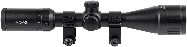 Оптический прицел Hawke Fast Mount 3-9x40 AO сетка Mil Dot. Кольца на Weaver - изображение 6