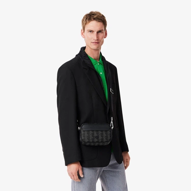 Чоловіча сумка через плече з логотипом LACOSTE Crossbody NH3650LX.H45 Чорний - зображення 2