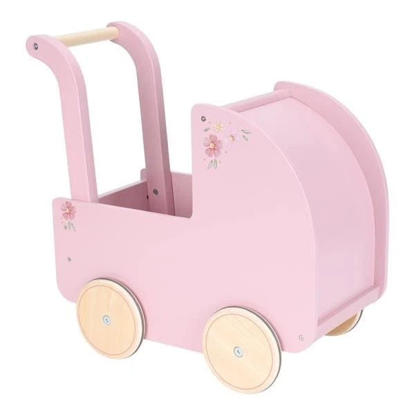 Drewniany wózek dla lalek Little Dutch z pościelą FSC (LD2519) (8713291225190) - obraz 4