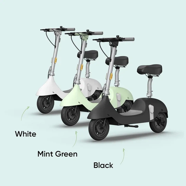 Електросамокат із сидінням OKAI Ceetle PRO EA10C Mint Green 10', 350(900)W, 25Km/h, 10.4Ah, 55Km, 20%, NFC, App, 29kg - зображення 3