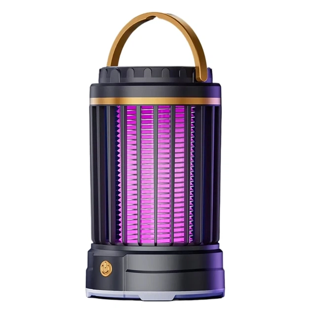 Ловушка Лампа от комаров и насекомых портативная аккумуляторная LED USB Черный/Золотой ABC - изображение 4