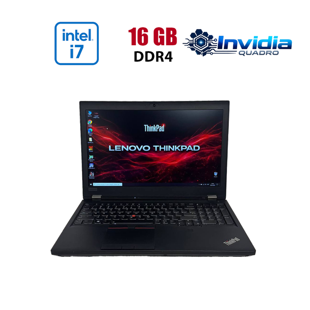 Мобільна робоча станція Б-клас Lenovo ThinkPad P52 / 15.6" (1920x1080) IPS / Intel Core i7-8850H (6 (12) ядер по 2.6 - 4.3 GHz) / 16 GB DDR4 / 256 GB SSD M.2 / nVidia Quadro P1000, 4 GB GDDR5, 128-bit / WebCam б/в - Фото 1 Мобільна робоча станція Б-клас Lenovo ThinkPad P52 / 15.6" (1920x1080) IPS / Intel Core i7-8850H (6 (12) ядер по 2.6 - 4.3 GHz) / 16 GB DDR4 / 256 GB SSD M.2 / nVidia Quadro P1000, 4 GB GDDR5, 128-bit / WebCam б/в - зображення 1