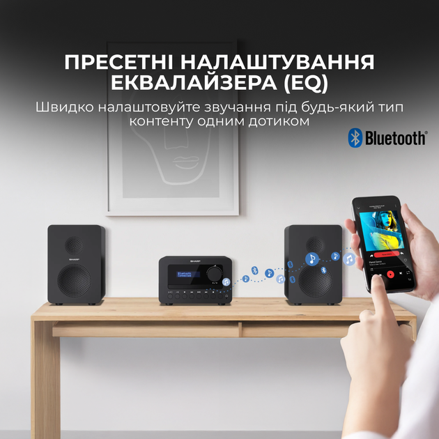 Музичний центр Sharp XL-B520D(BK) Black - зображення 3