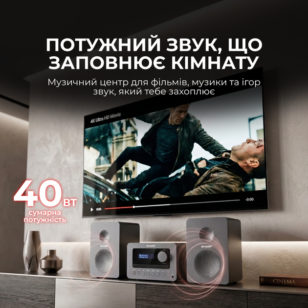 Музичний центр Sharp XL-B514(GY) Grey - зображення 2