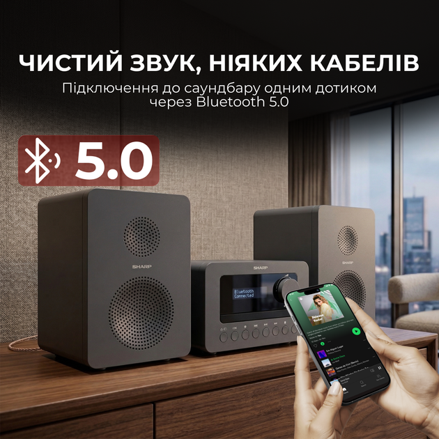 Музичний центр Sharp XL-B514(GY) Grey - зображення 5