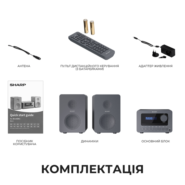 Музичний центр Sharp XL-B514(GY) Grey - зображення 9