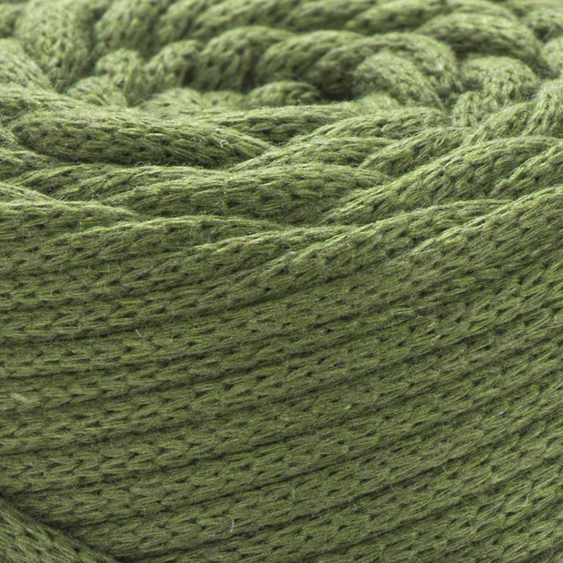 Шнур плетений YarnArt macrame cord зелений 3 мм для макраме (№787) - изображение 4