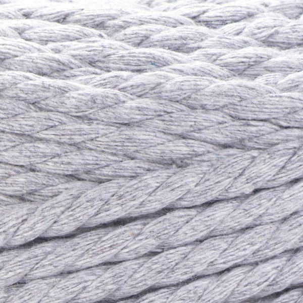 Шнур кручений для макраме YarnArt macrame rope 5мм світло-сірий 500г (№756) - изображение 3