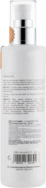Очищающий гель для лица Holy Land Multi Vitamin Cleansing Gel 250 мл - Фото 2 Очищающий гель для лица Holy Land Multi Vitamin Cleansing Gel 250 мл - изображение 2