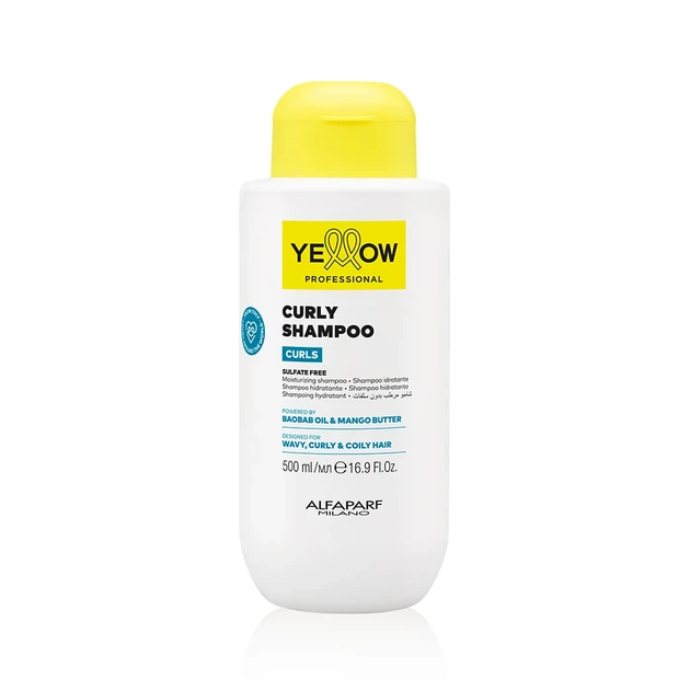 Делікатний шампунь для кучерявого волосся Yellow Curly Therapy Shampoo 500 мл - Фото 1 Делікатний шампунь для кучерявого волосся Yellow Curly Therapy Shampoo 500 мл - зображення 1