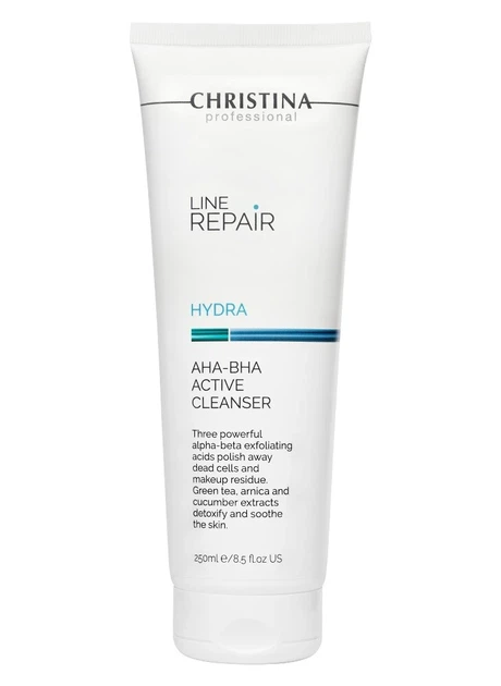 Очиститель для лица с кислотами AHA-BHA Christina Line Repair Hydra AHA-BHA Active Cleanser 250 мл - Фото 1 Очиститель для лица с кислотами AHA-BHA Christina Line Repair Hydra AHA-BHA Active Cleanser 250 мл - изображение 1