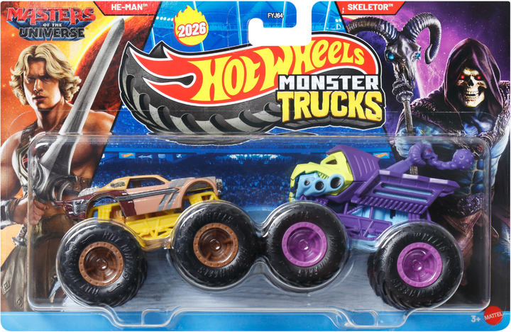 Набір із 2 машинок-позашляховиків Hot Wheels серії Monster Trucks в асортименті (FYJ64) - Фото 5 Набір із 2 машинок-позашляховиків Hot Wheels серії Monster Trucks в асортименті (FYJ64) - зображення 5