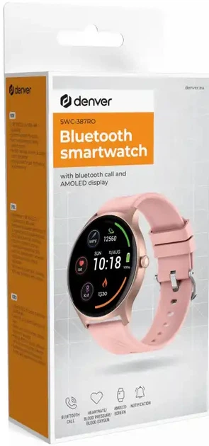 Smartwatch Denver SWC-387RO Różowy (SWC-387RO-ROSE) - Zdjęcie 5 Smartwatch Denver SWC-387RO Różowy (SWC-387RO-ROSE) - obraz 5