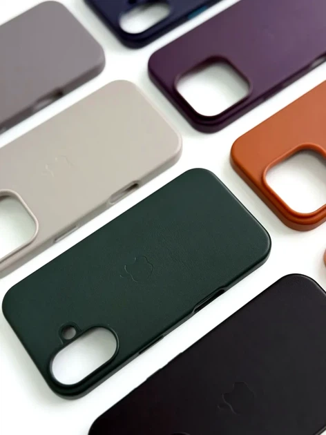 Чохол Leather Case PU з MagSafe для iPhone 17 Pro захисний темно-сірий - зображення 4