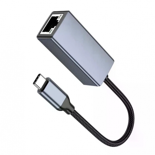 Мережевий адаптер HOCO UA37 Type-C Ethernet Adapter (1000 Mbps) - зображення 4