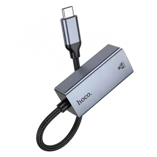 Мережевий адаптер HOCO UA37 Type-C Ethernet Adapter (1000 Mbps) - зображення 5