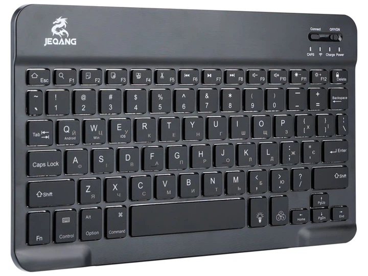 Беспроводная клавиатура JEQANG JB-332 (JB-330) bluetooth backlight Черный - изображение 2