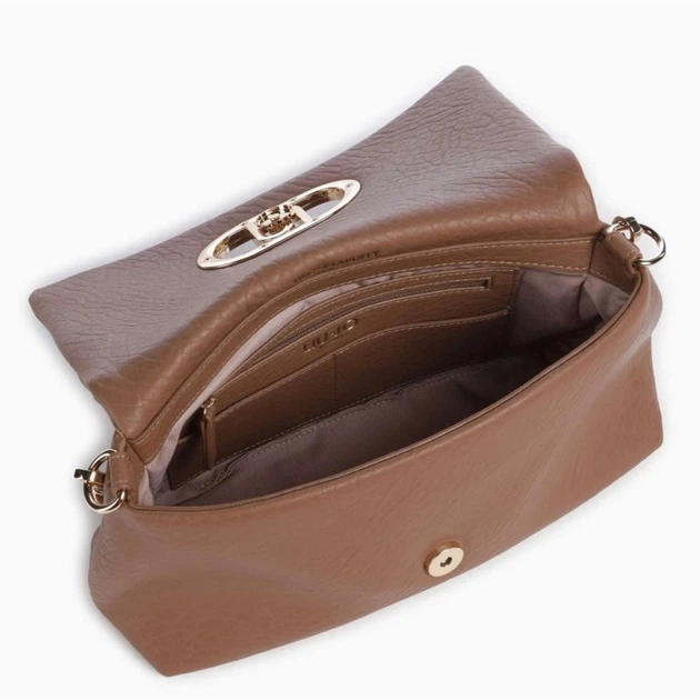 Сумка крос-боді через плече жіноча зі штучної шкіри середня Liu Jo AF5138E0161 81140 Коричнева (800070345574) - зображення 7