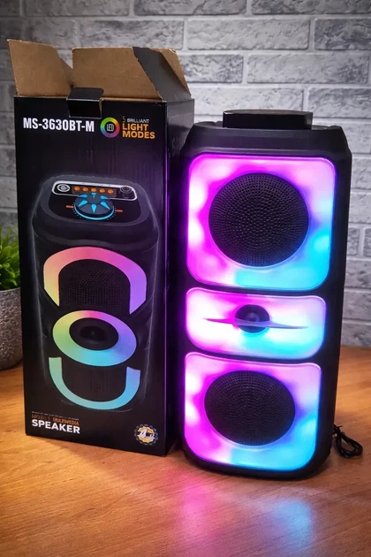 Акустическая портативная колонка Speaker MS-3629BT Black - зображення 3