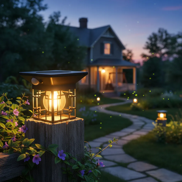 Уличный светильник подвесной фонарь Vintage фонарик на беседке сад двор ворота 1 LED с датчиком движения - изображение 4