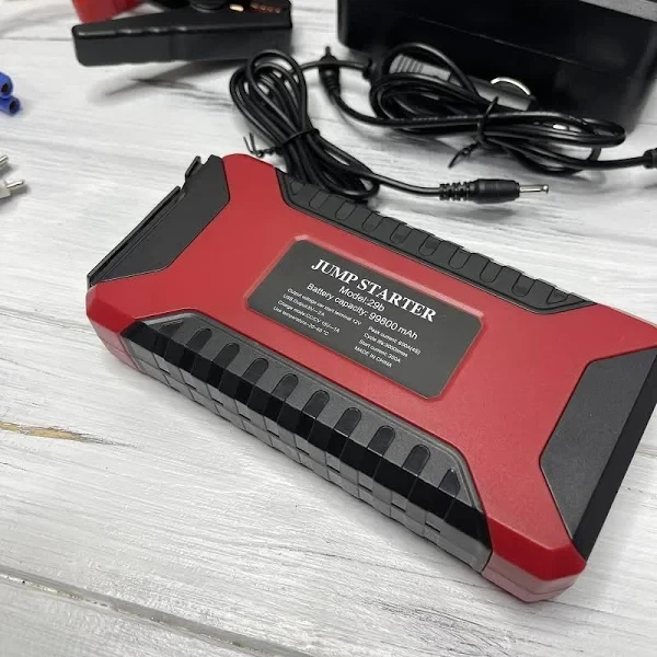 Пускозарядний пристрій з компресором No Brand JUMPSTARTER 29B 99800 мАг 300/600А Червоний (2099342055) - изображение 4