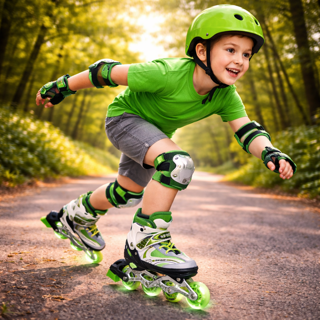 Детские ролики Happy Light Green 38-42 - изображение 3