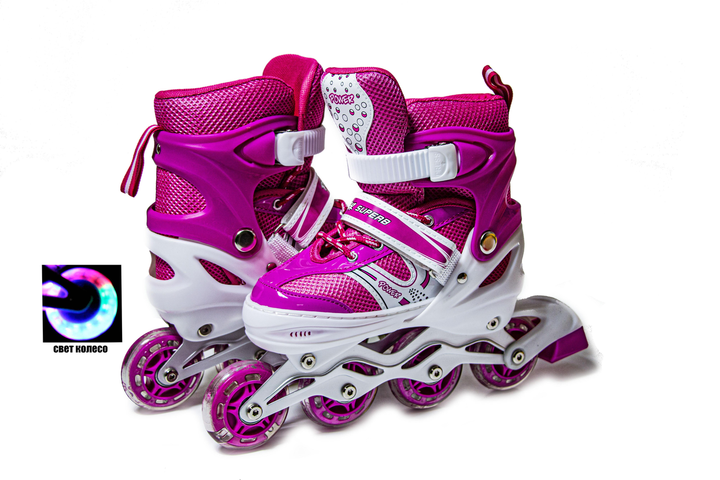 Детские ролики Superpower Pink 38–42 - изображение 2