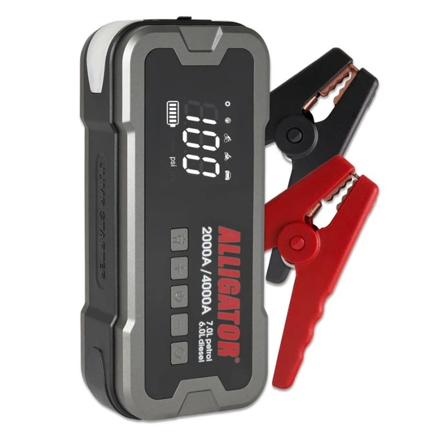 Пусковий пристрій для авто Alligator 12В 2000-4000A з Power Bank 24000mAh та компресором 10Атм (JS850) - зображення 7
