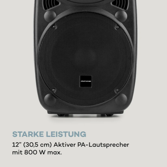 Мобильная акустическая система Auna Streetstar 2.0 12" с Bluetooth, USB, SD и караоке, второе поколение - изображение 5