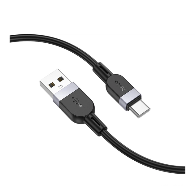 Кабель для зарядки и передачи данных USB Hoco X109 Silicone USB to Type-C 3A 3m Black - изображение 4