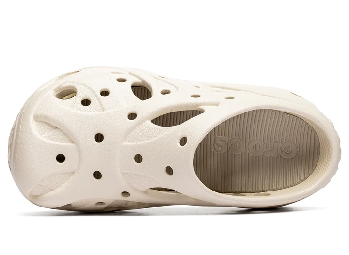Жіночі крокси Crocs Caged Clog Chalk 211141-0WV бежеві з коричневою підошвою 40-41 (M8/W10) 26 см - Фото 3 Жіночі крокси Crocs Caged Clog Chalk 211141-0WV бежеві з коричневою підошвою 40-41 (M8/W10) 26 см - зображення 3