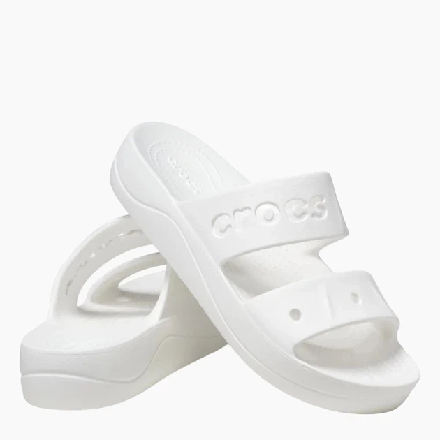 Жіночі шльопанці для пляжу Crocs Baya Platform Sandal White Білі 208188-100 W7/37-38/23.8см - Фото 3 Жіночі шльопанці для пляжу Crocs Baya Platform Sandal White Білі 208188-100 W7/37-38/23.8см - зображення 3