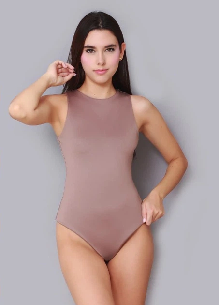 Женский боди с майкой и бразилианами 1265 Simple Comfort (2019-46-02) Кофейный 46 No Brand (L) - изображение 3