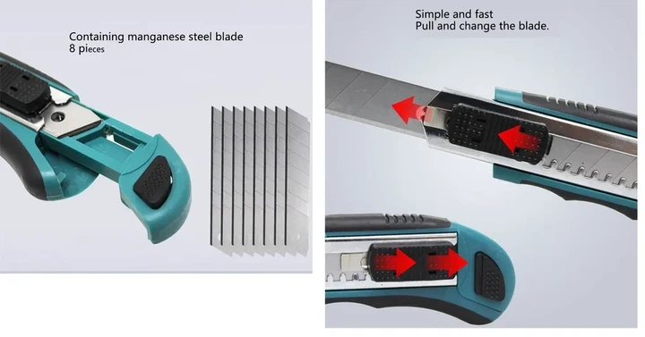 Ніж канцелярський Makita D-65713 18 мм з комплектом лез - зображення 6