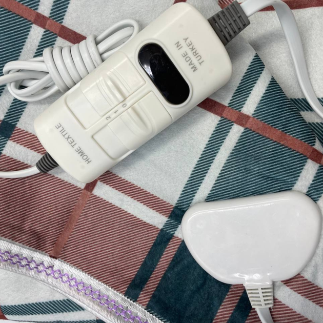 Электропростыня двуспальная Electric Blanket 150х180 см 500г/м 2 режима (две независимые зоны обогрева) - изображение 4